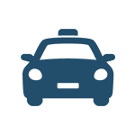 Icon of a blue taxi cab