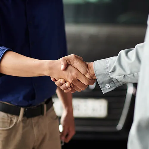 Handshake between two business professionals